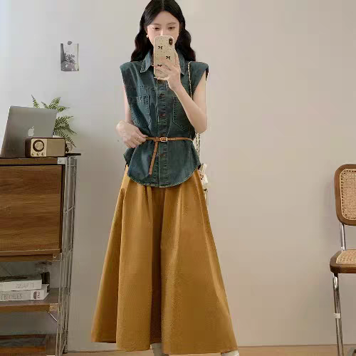 Harper Denim Top Set (WC00149A)