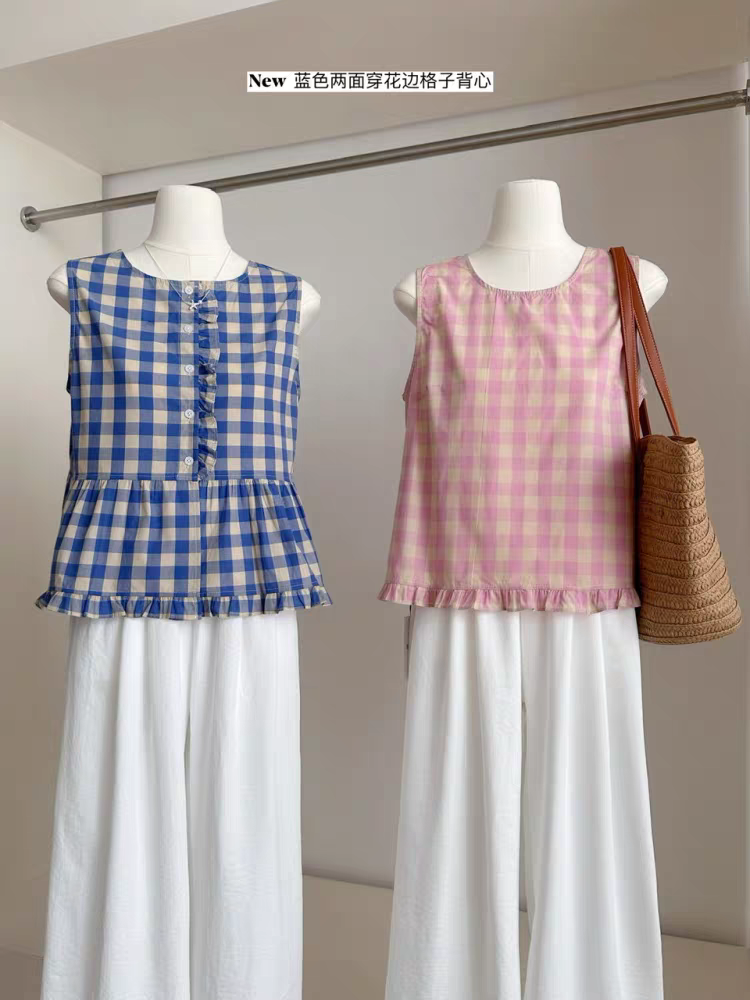 Chloe Gingham Ruffle Top (WC00152A)