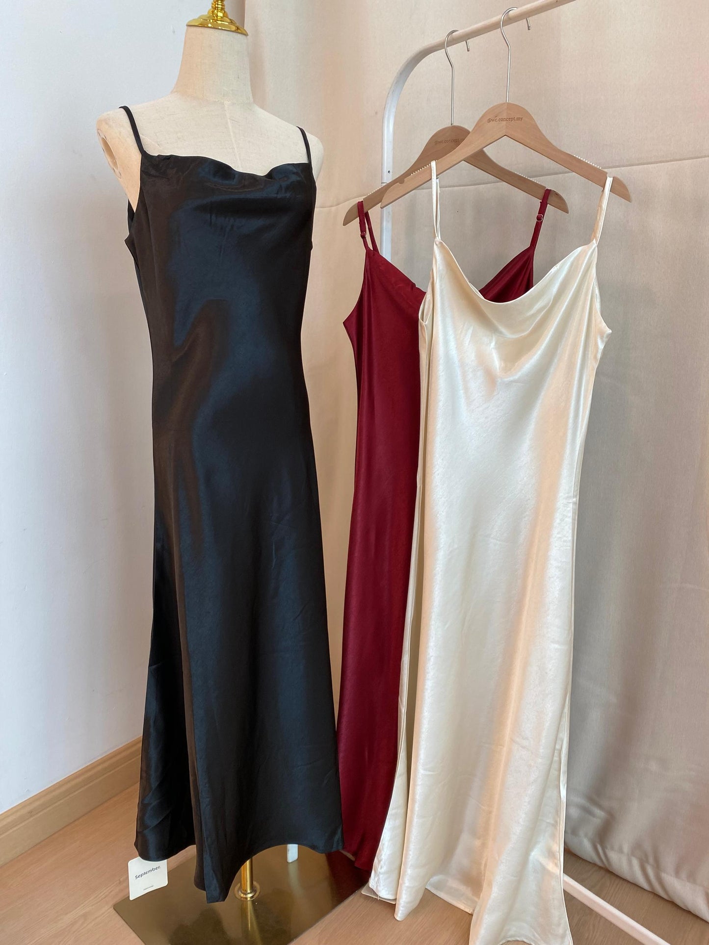 Camille Satin Cowl Dress (WC00194A)
