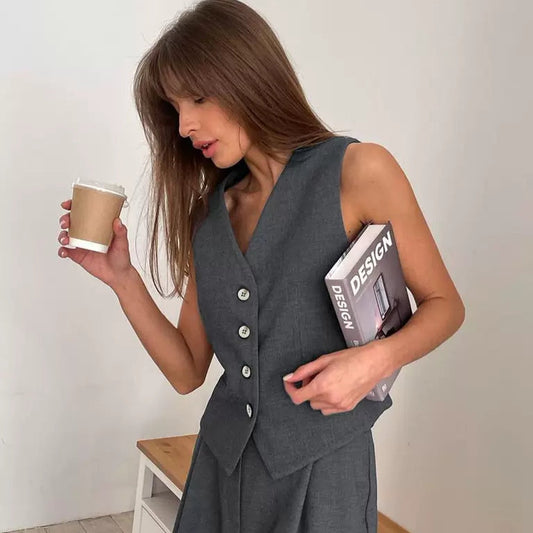 Ava Tailored Vest Set (WC00153A)