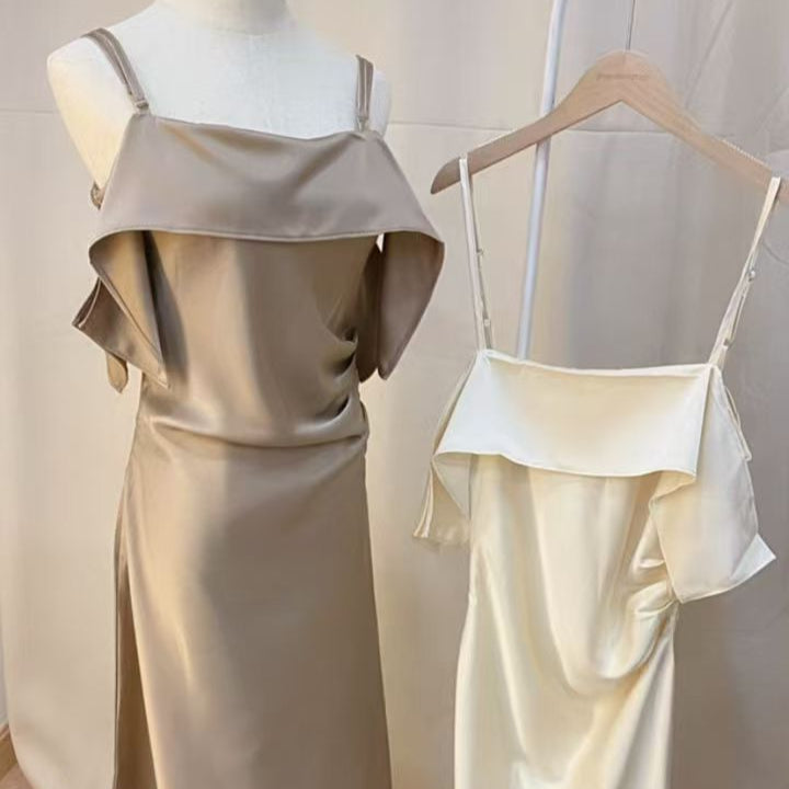 Celeste Satin Ruffle Dress (WC00173A)