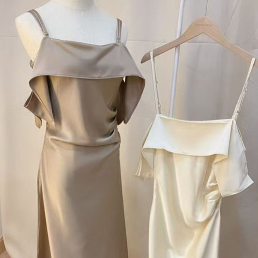 Celeste Satin Ruffle Dress (WC00173A)