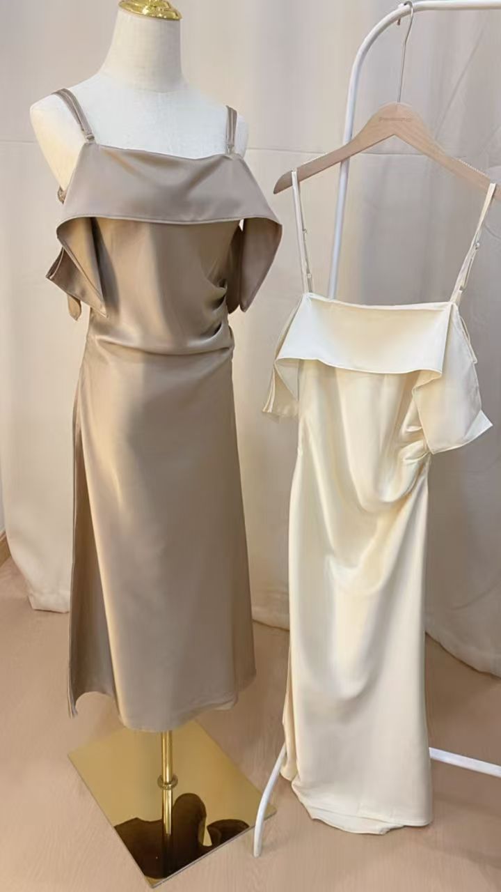 Celeste Satin Ruffle Dress (WC00173A)