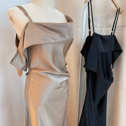 Elara Off-Shoulder Drape Dress (WC00195A)