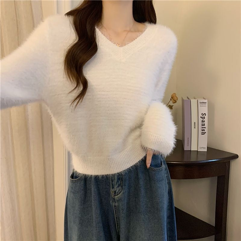 A00235 Eulalia Fluffy Long Sleeve Top