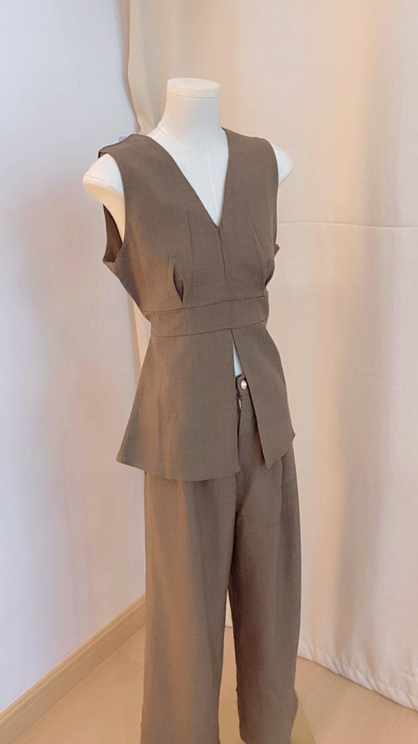 Alina V-Cut Peplum Set (WC00202A)